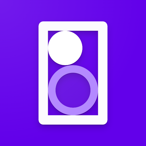 Earmarque project icon: a white music-player outline on a purple background.